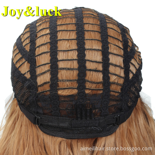 Lacefront Wholesale Wigs For Women Long Natural Water Wave Black Ombre Blonde Middle Part Daily Life Wigs Curly Synthetic Hair